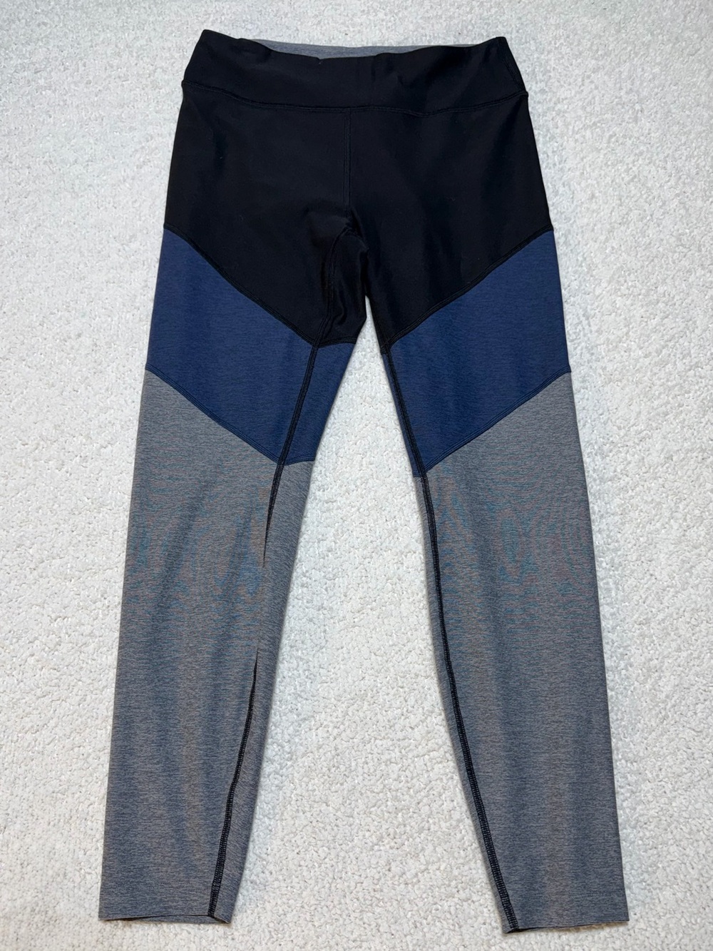 Outdoor Voices Colorblock Leggings Blue Gray Black Size M